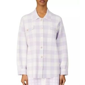 Maje Michael Checkered Shirt Jacket